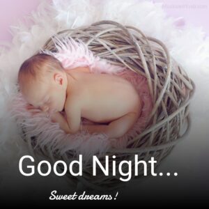 sleeping cute little baby good night images