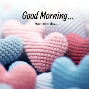 beutiful good morning images wool hearts